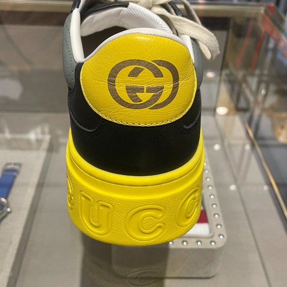 Men's Gucci 700641 Gg Supreme Platform Sneaker In Black size 9 - Picture 7 of 13